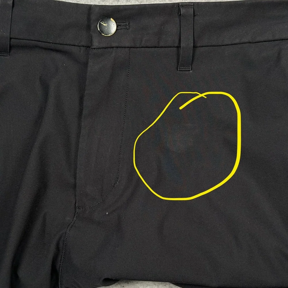 Lululemon Commission Pant Slim Warpstreme Mens 34x31 Black Stretch Travel Chino - Picture 5 of 11